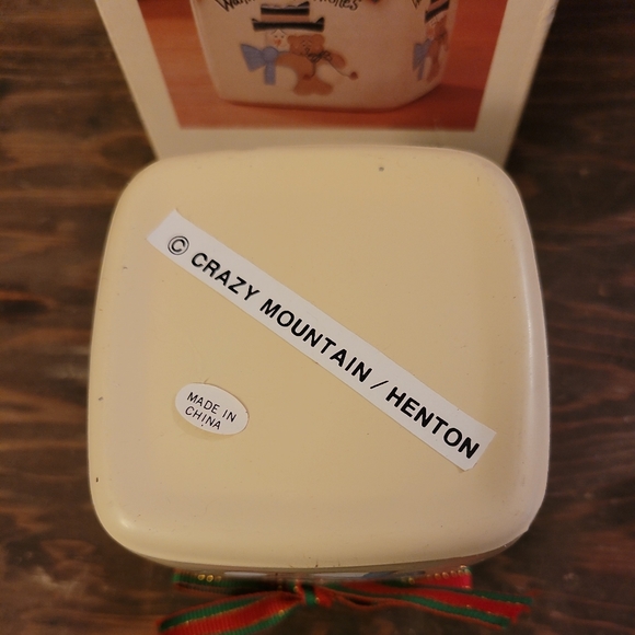 Votive Holiday Winter Candle Holder Jar Warm Fuzzy Wishes Country Decor Distress - Picture 7 of 8